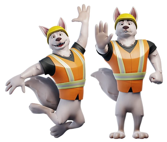 3D cartoon mascot in pose 10