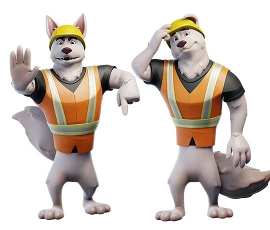 3D cartoon mascot in pose 11