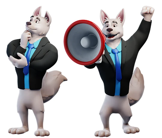 3D cartoon mascot in pose 12