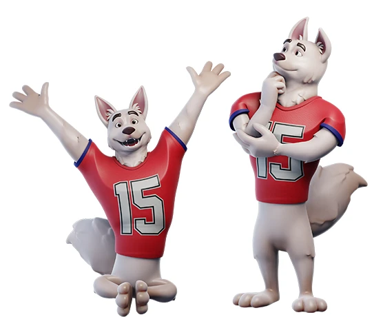 3D cartoon mascot in pose 14