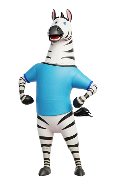 Zebra Mascot Illustration image