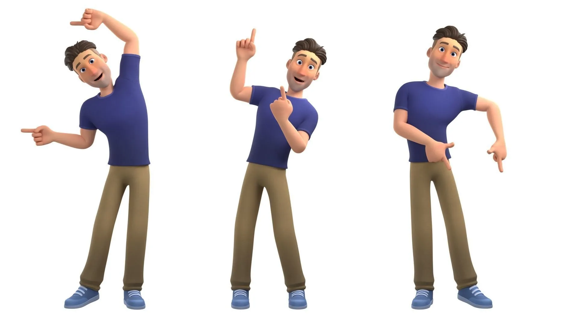 Cartoon Man Character render 2