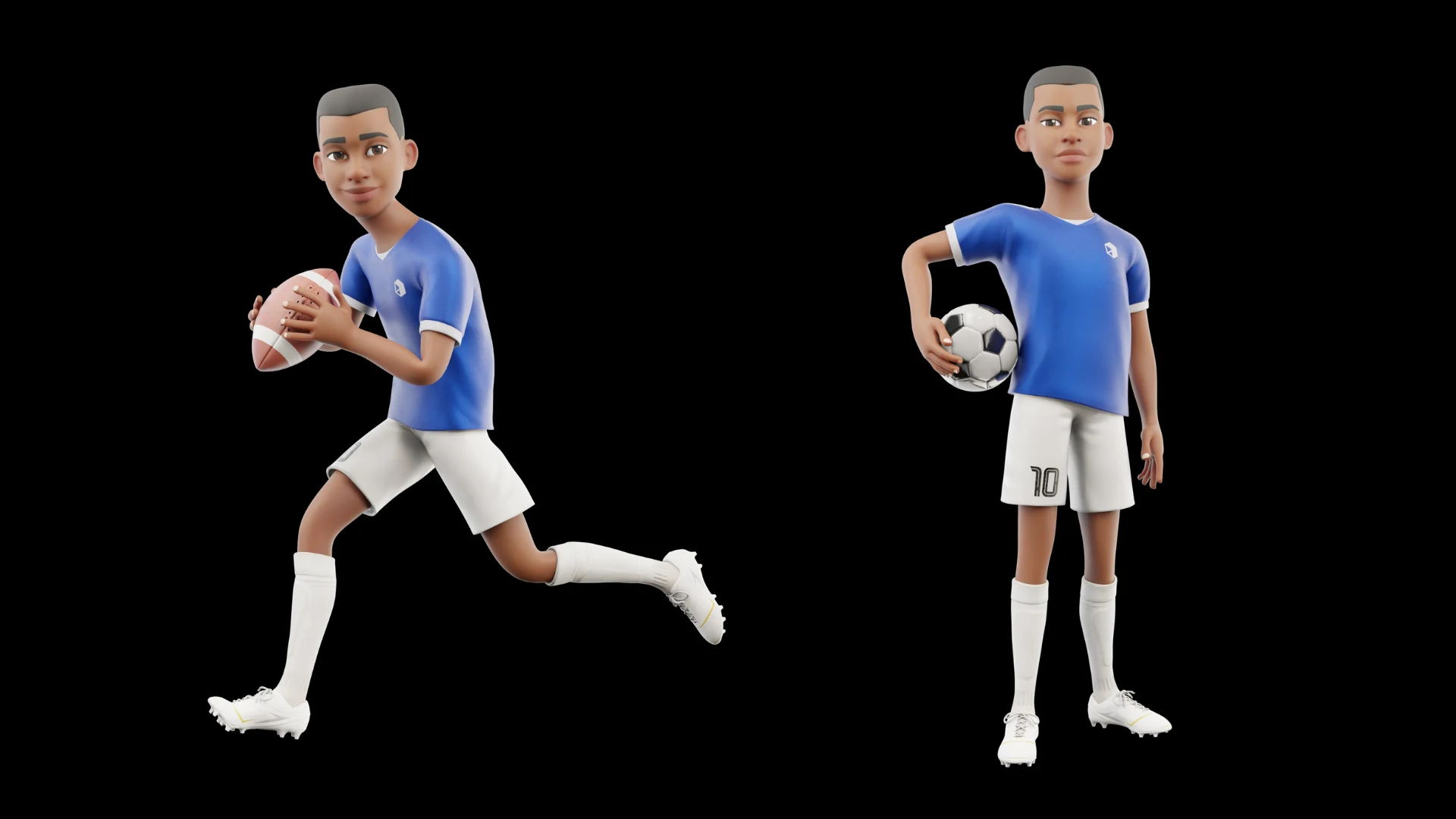 Cartoon Soccer Player close-up 4