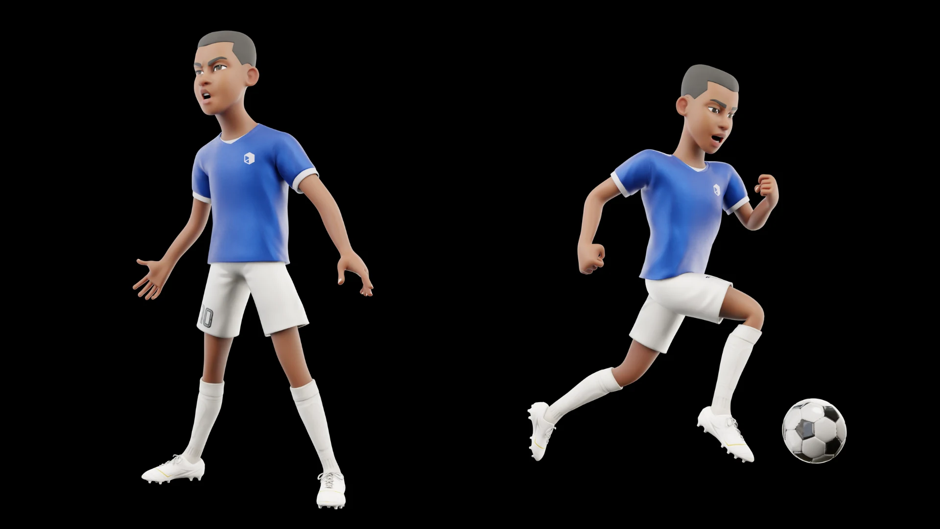 Cartoon Soccer Player close-up 2