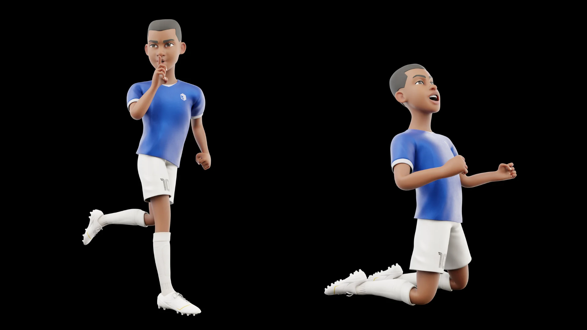 Cartoon Soccer Player close-up 3