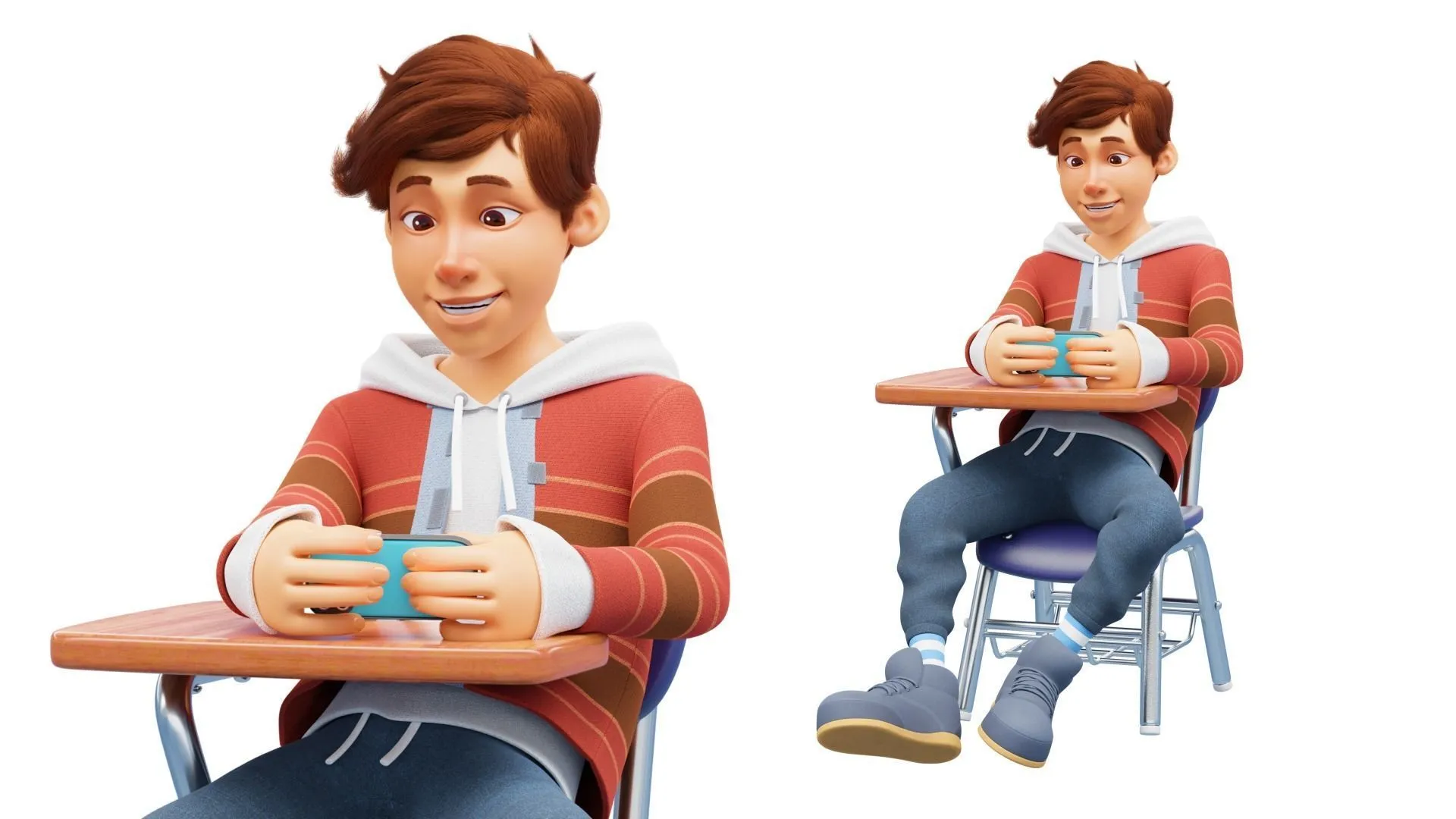 Cartoon Boy Teen 3D animation showcase
