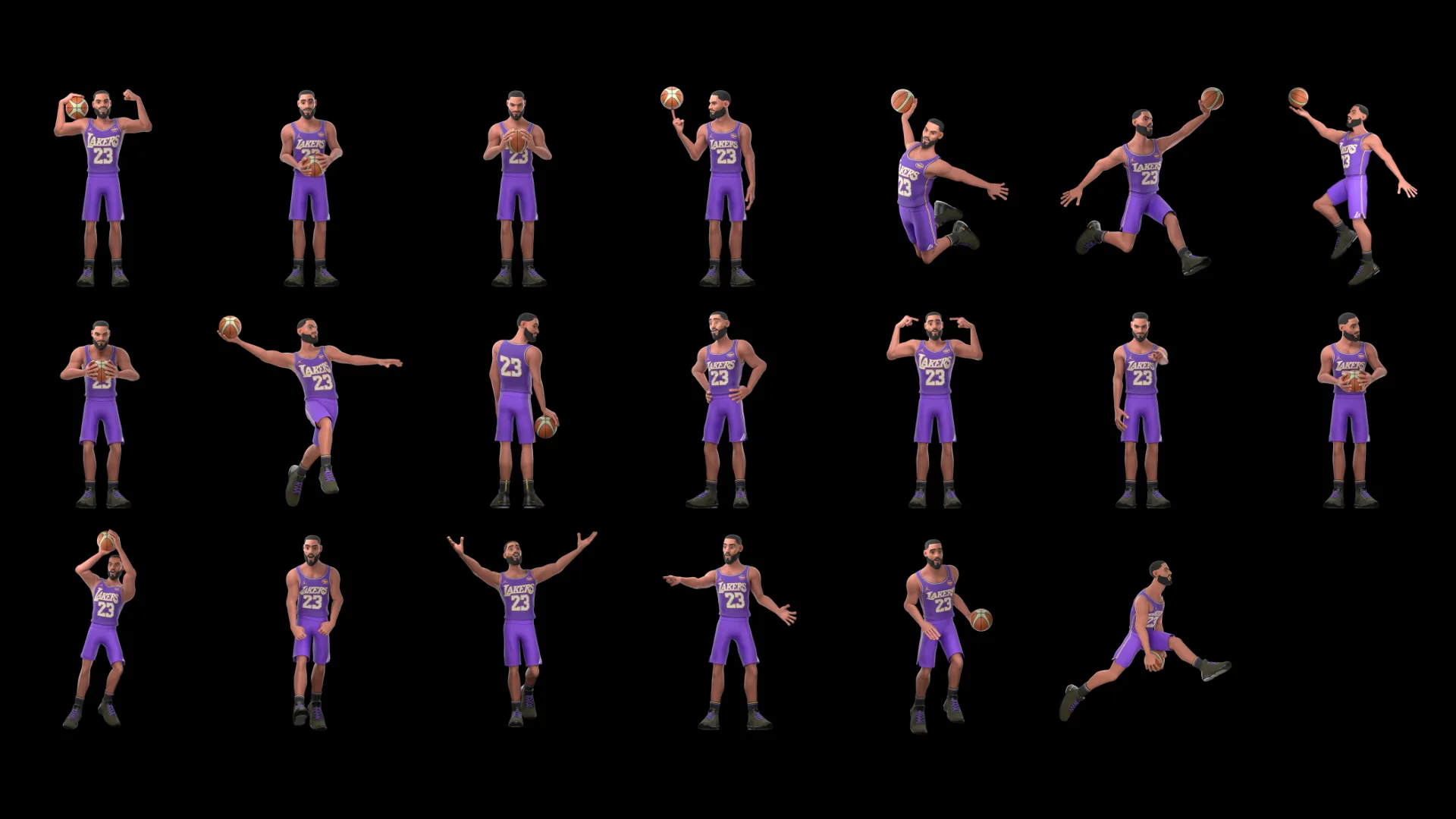 Basketball Poses Included