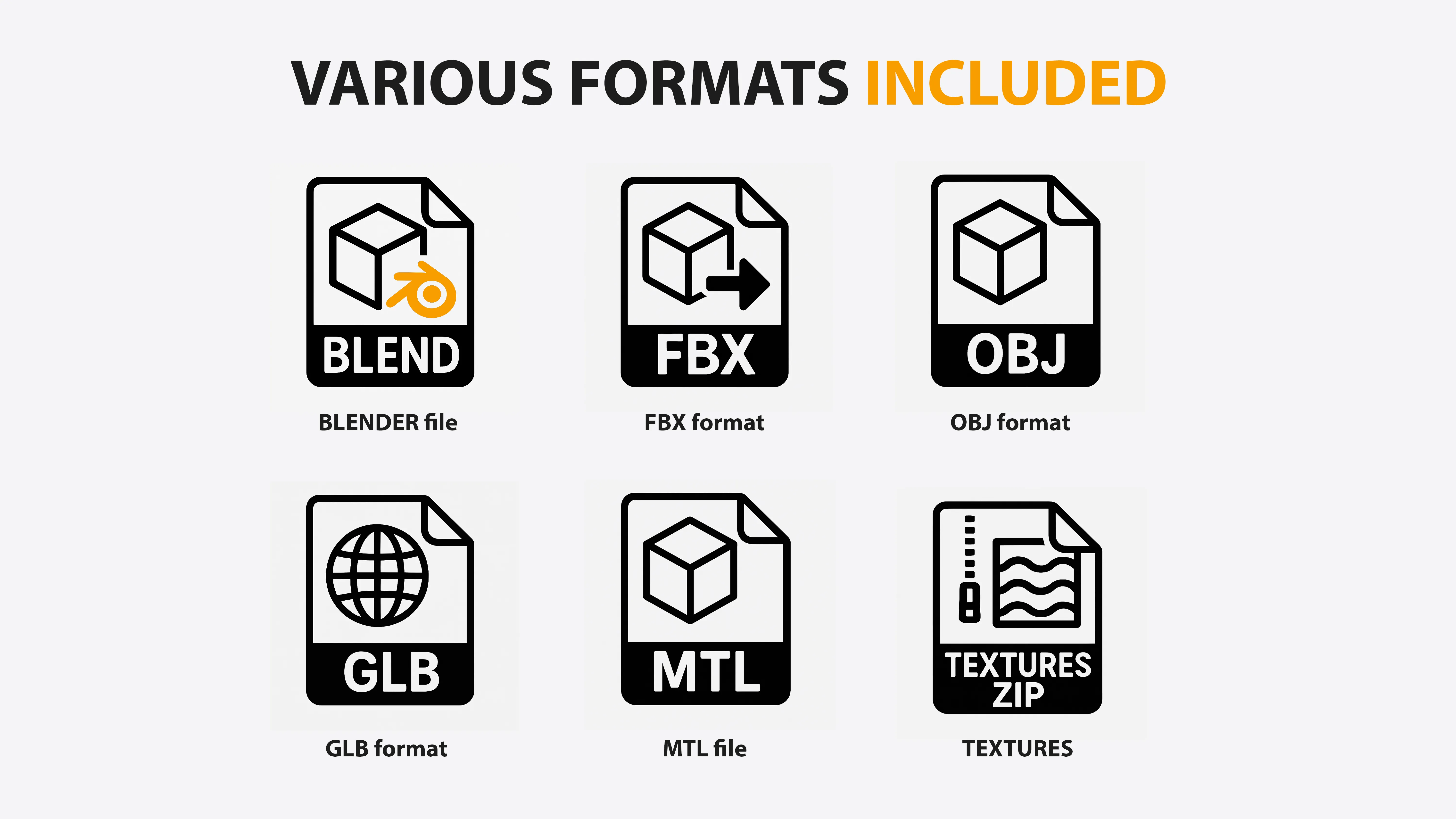 Multiple file formats included