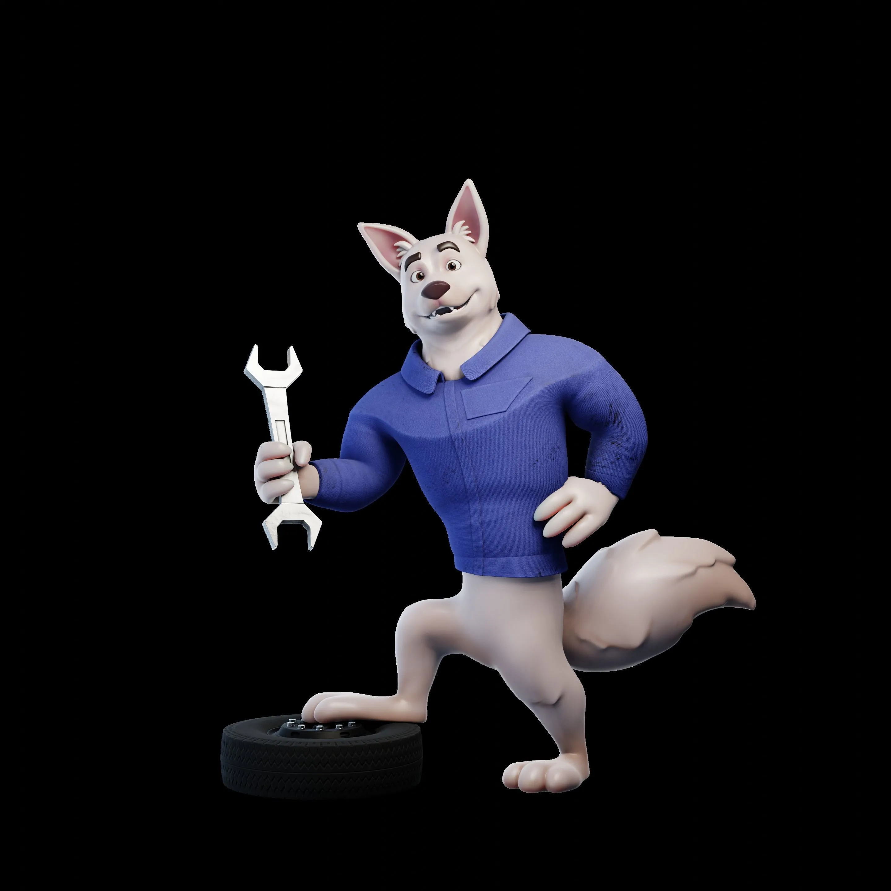 Stylized dog mascot 3D character showcase 2
