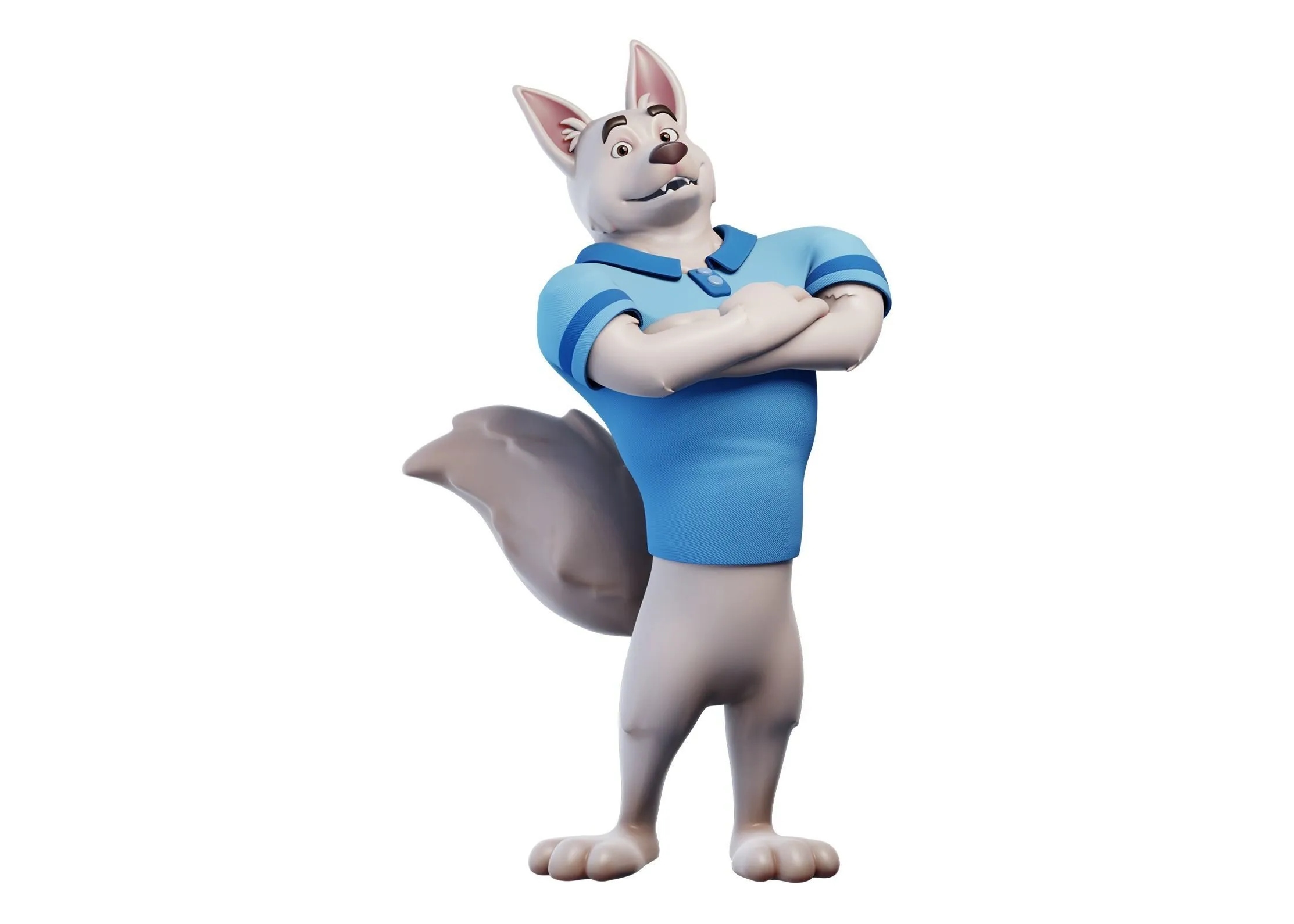 High-quality stylized dog mascot 3D character rendering showcase