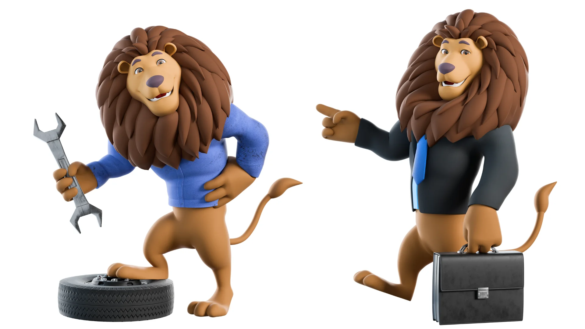 Lion mascot clothes option 3 showcase