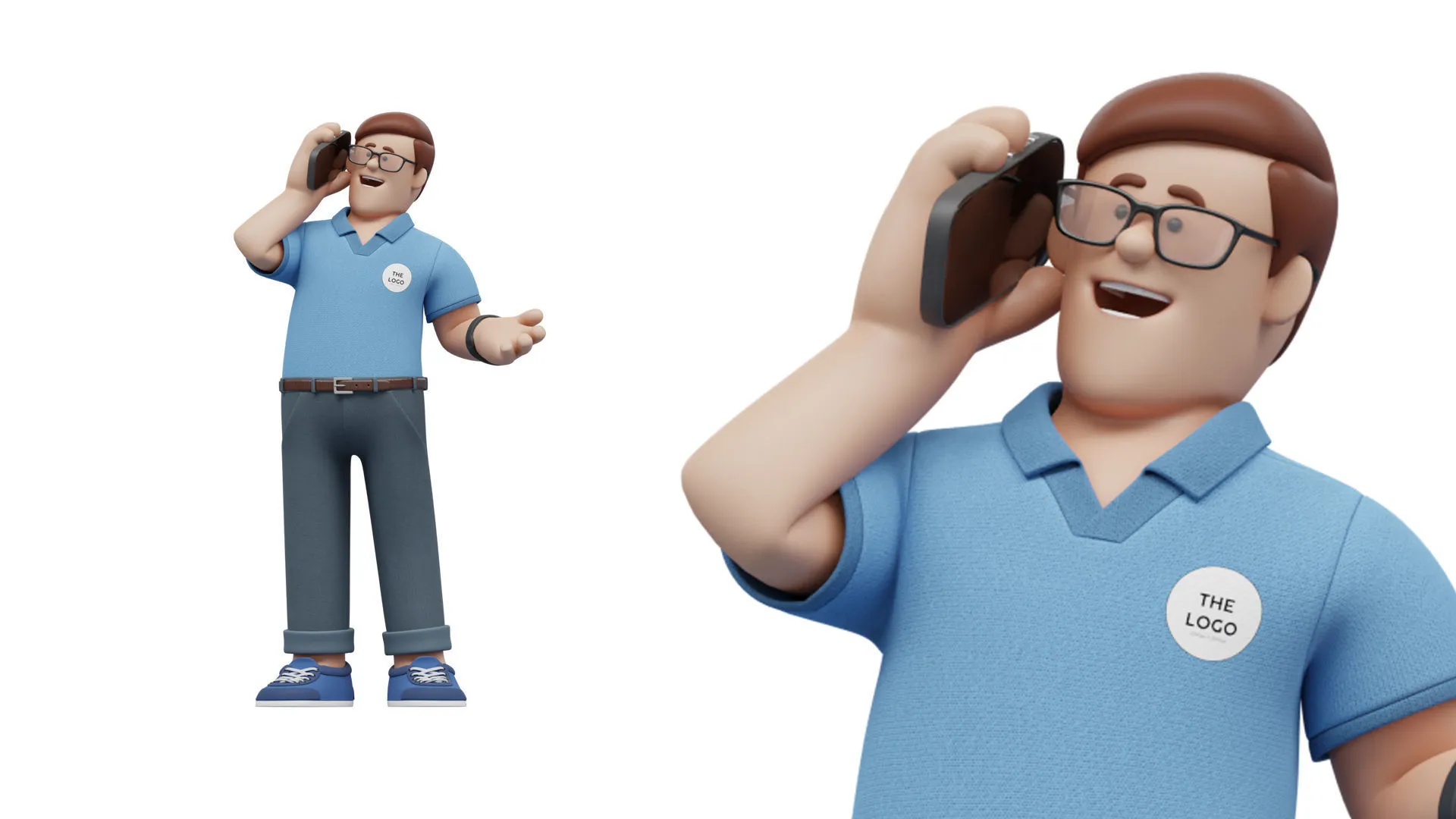 Customizable Office Illustration Man showcase