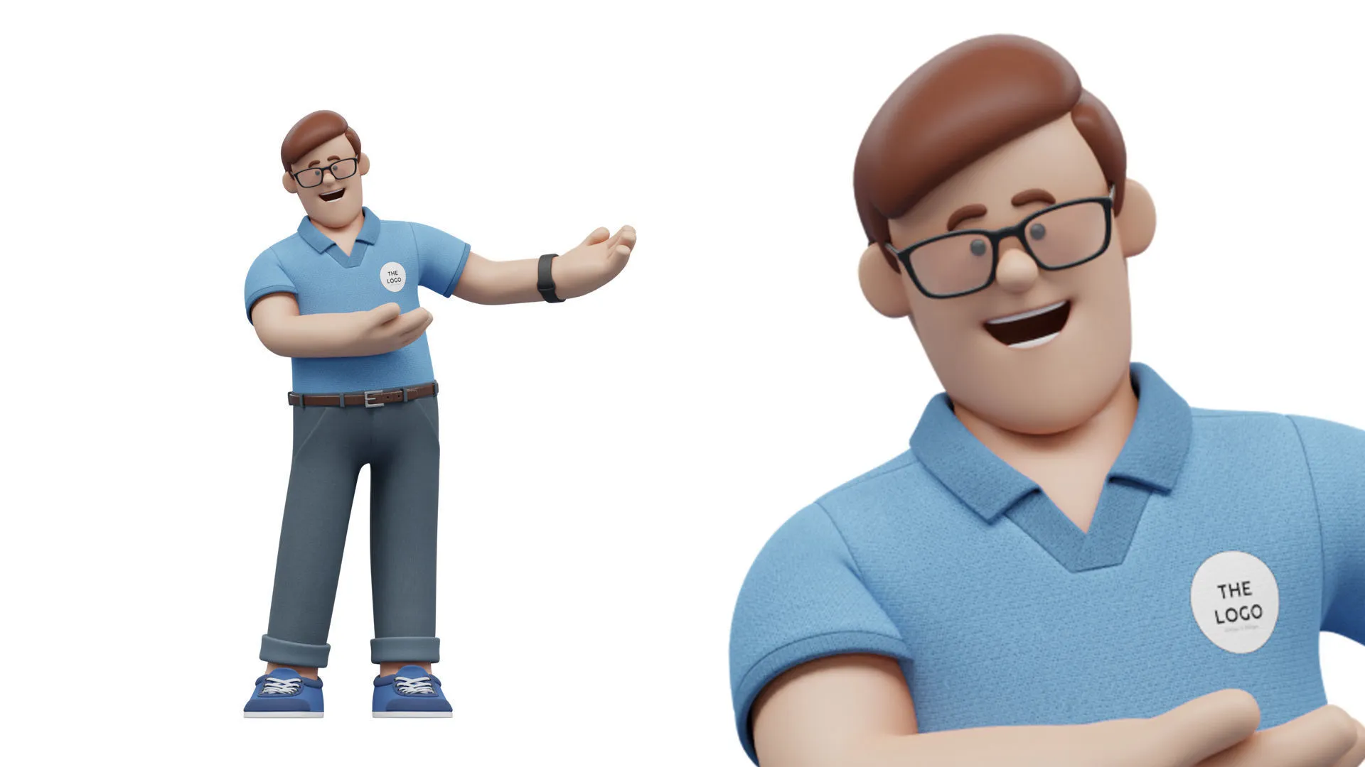 Customizable Office Illustration Man scene