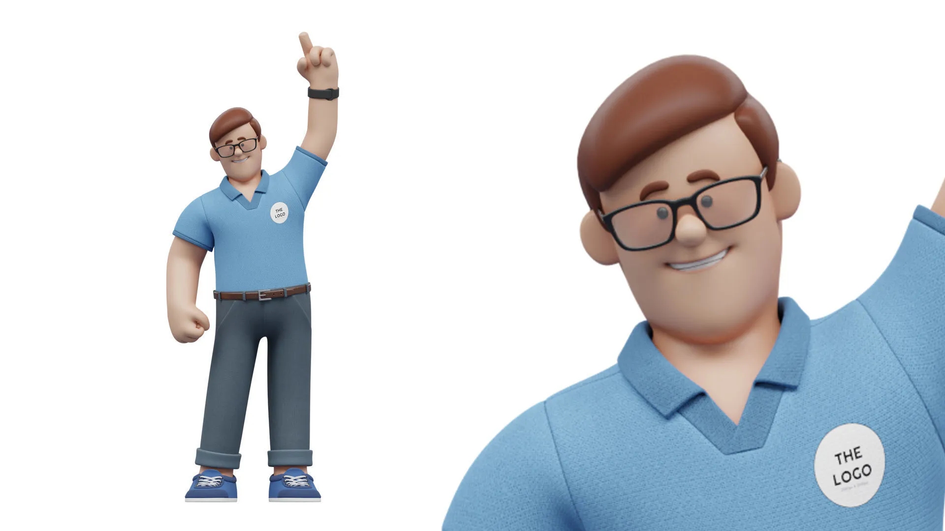 Customizable Office Illustration Man showcase