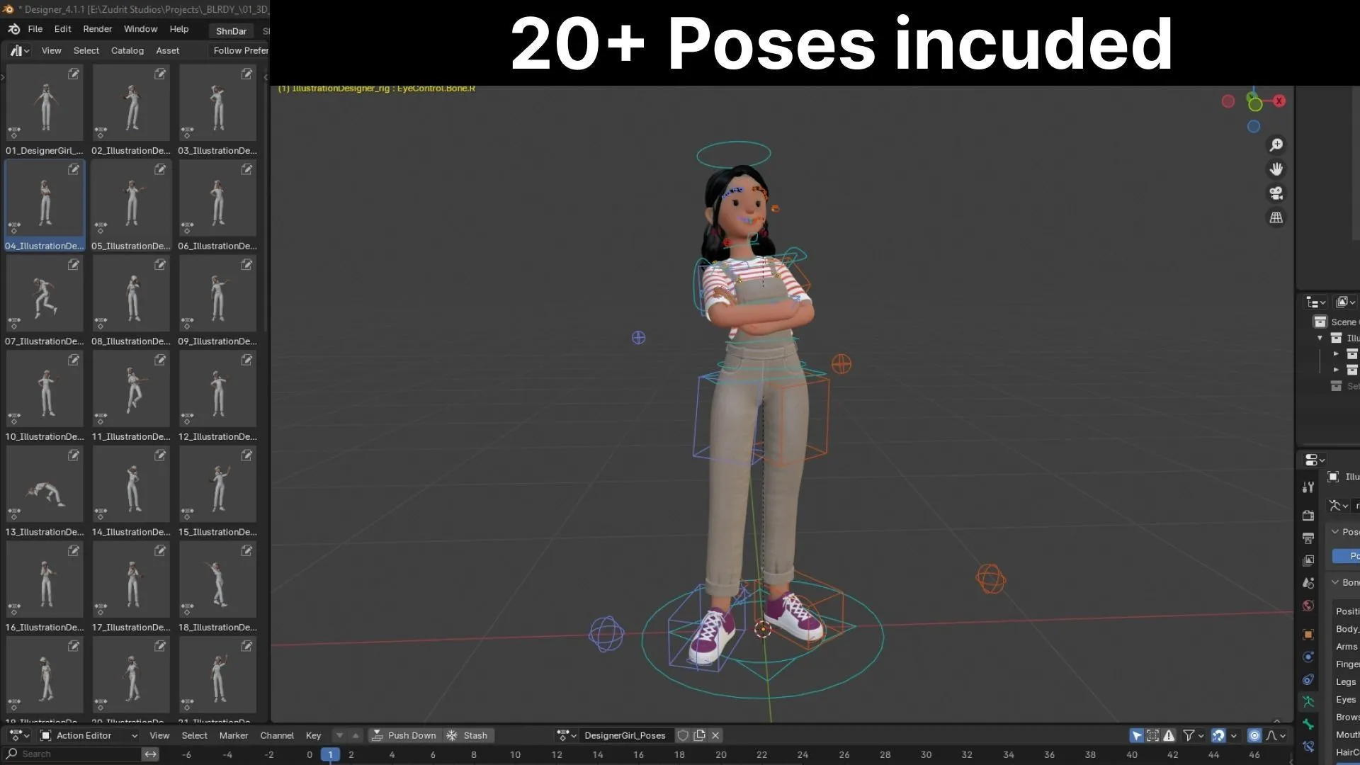 Premade poses for Designer Girl Woman