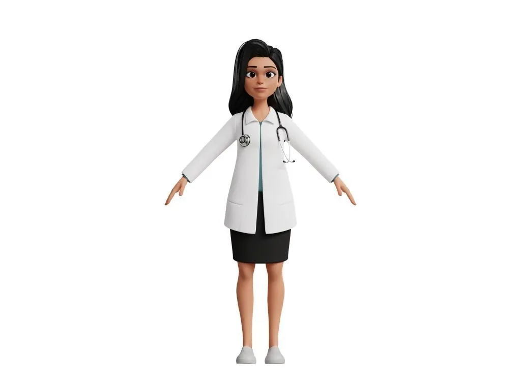 Doctor Cartoon Female Character showcase
