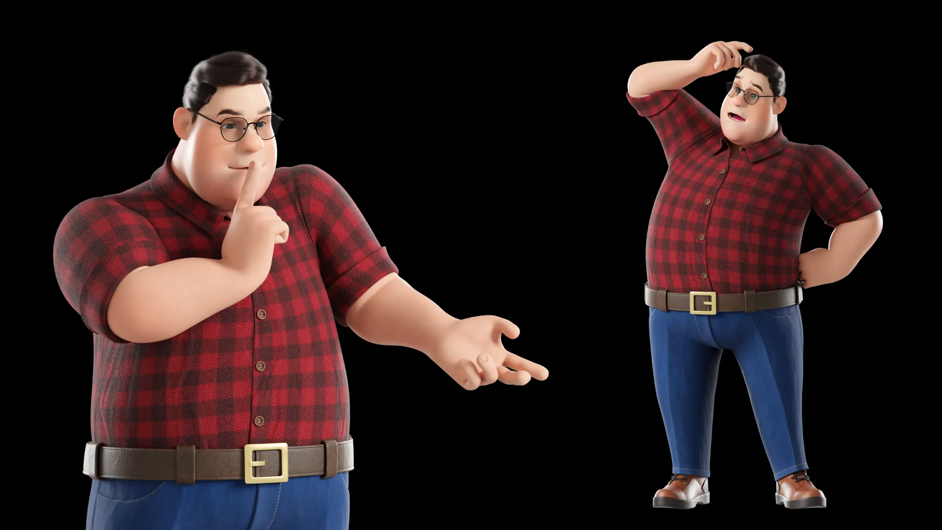 High-quality 3D character rendering showcase
