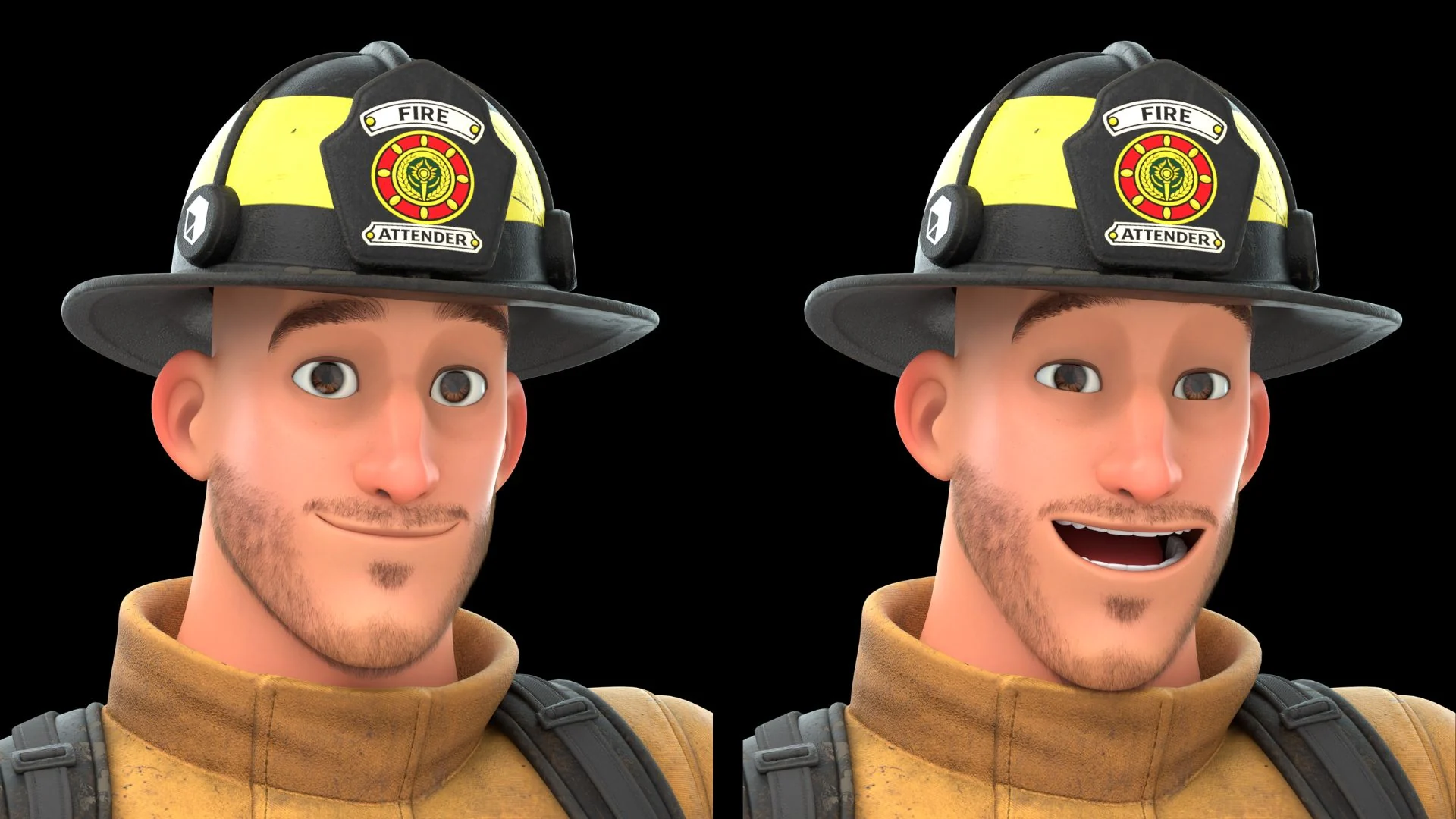 Fire Attender facial expression sheet 3