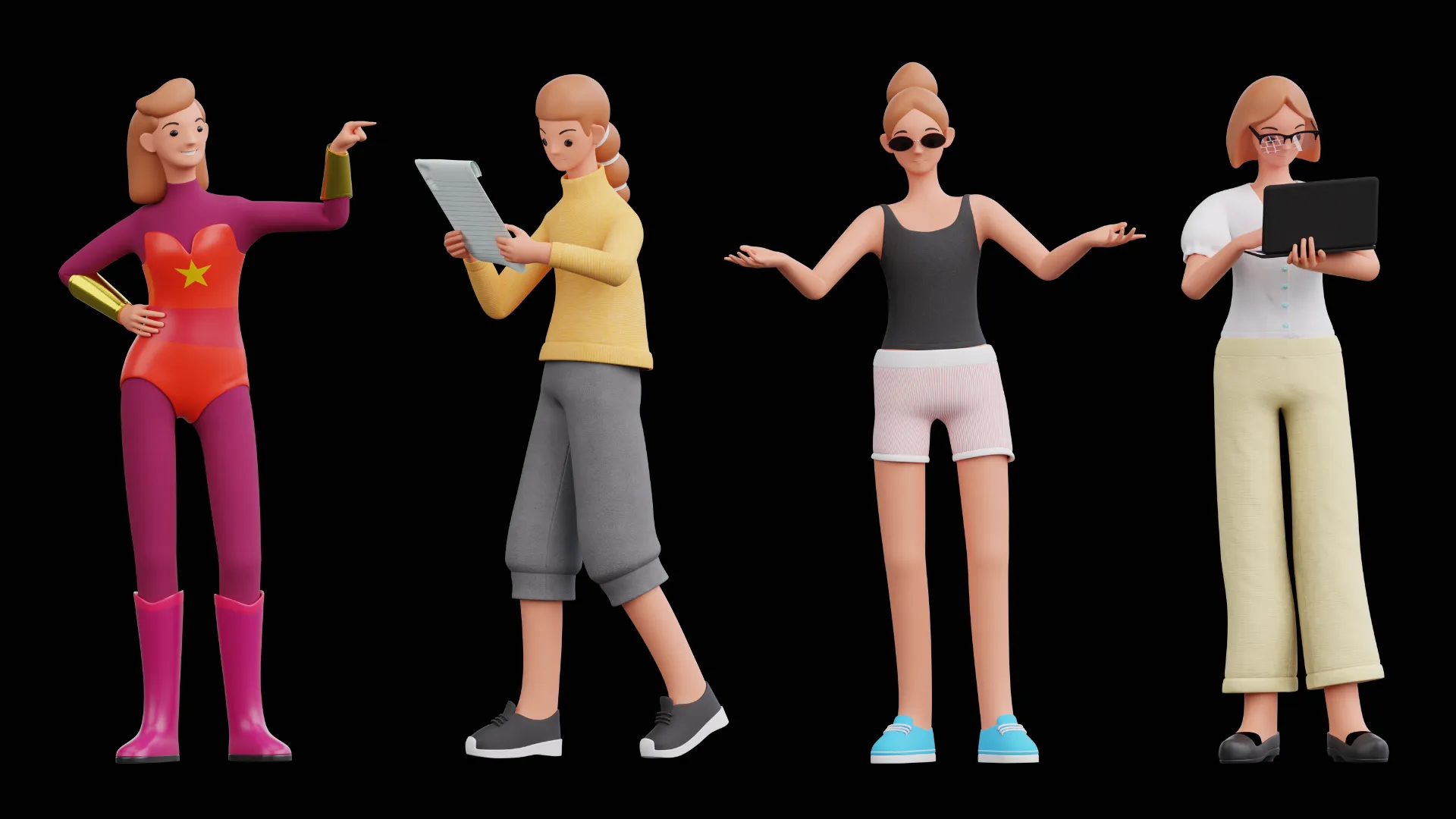 Female Humanz outfits