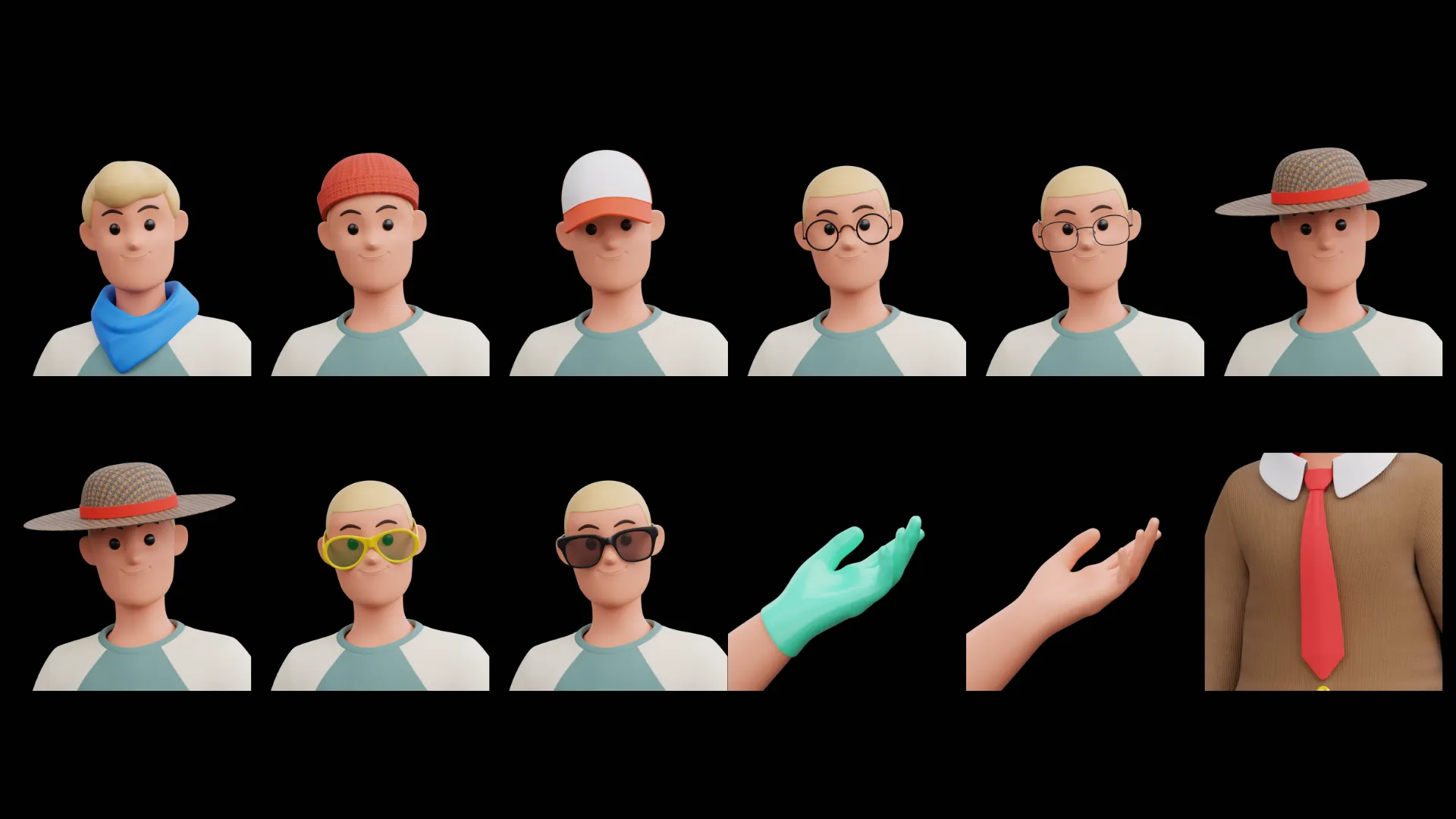 Male Humanz accessories