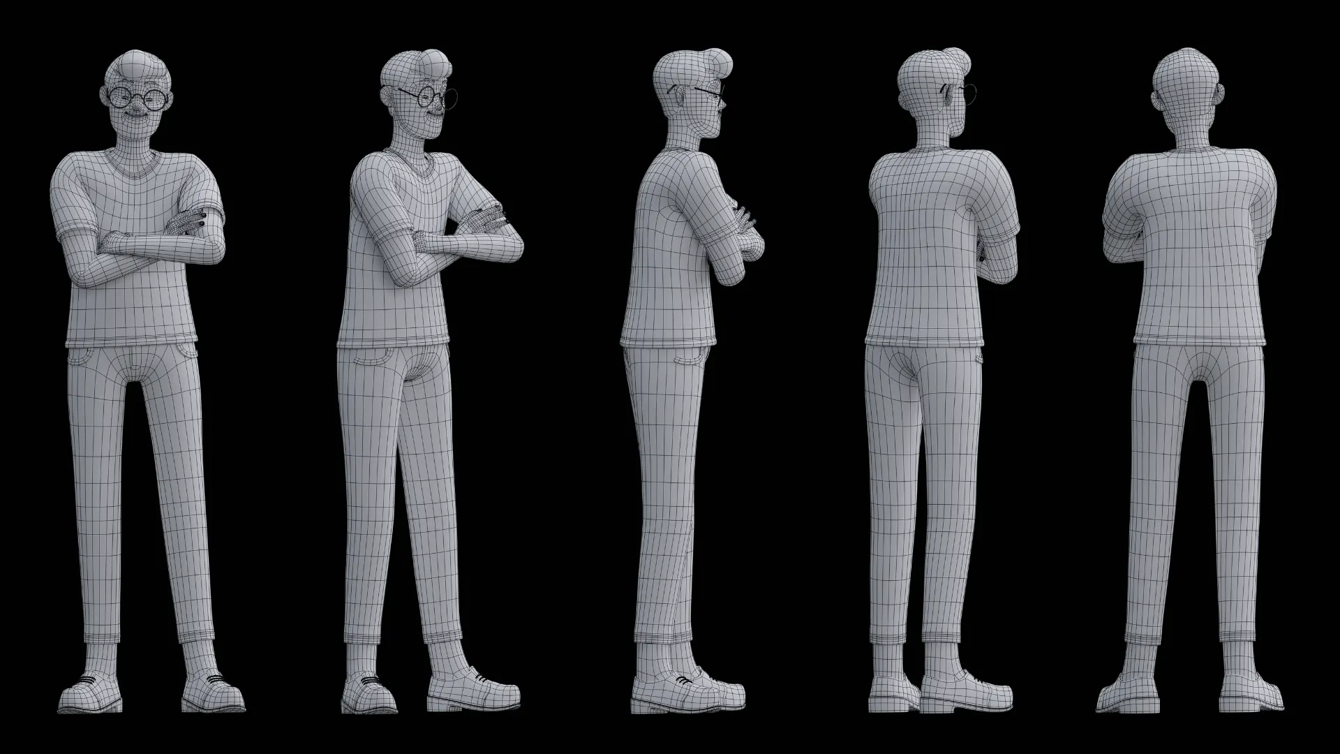 Male Humanz wireframe