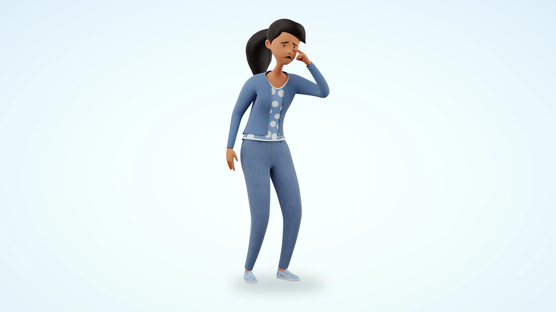Jennifer and James cartoon 3D model preview 06