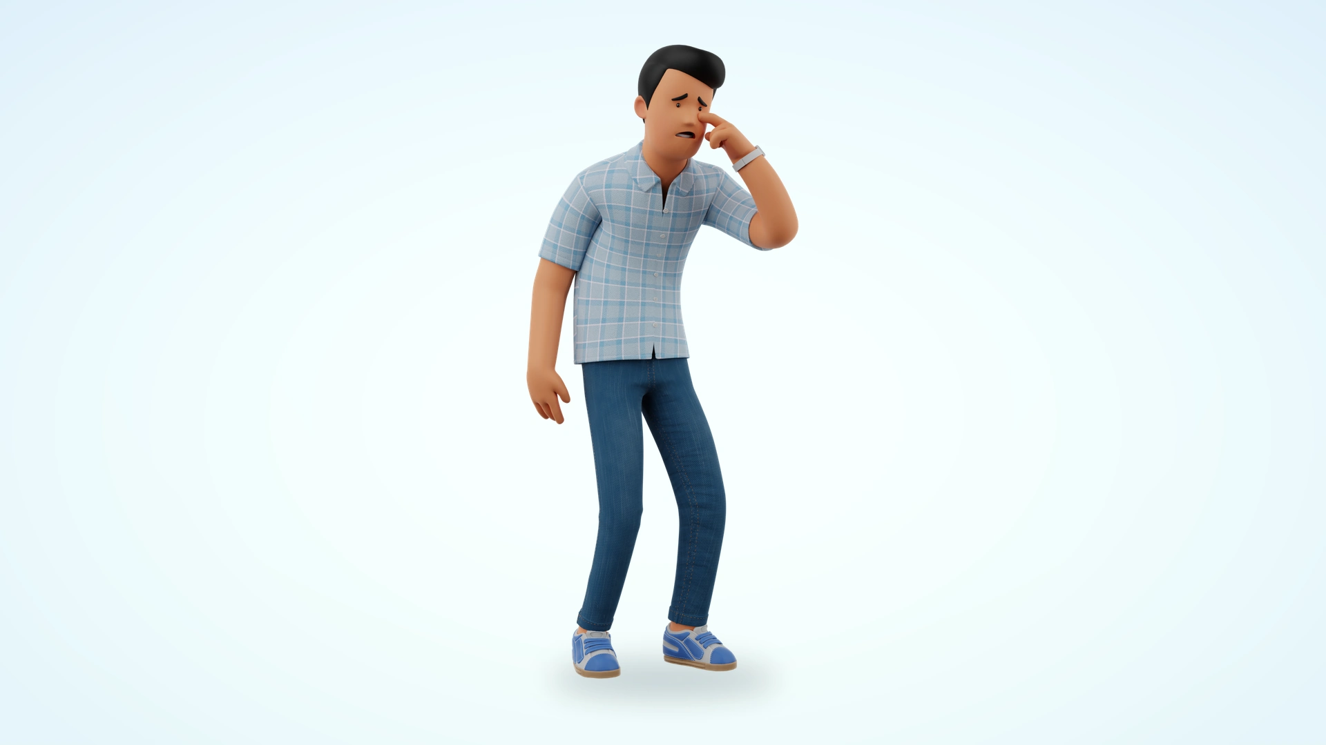 Jennifer and James cartoon 3D model preview 07
