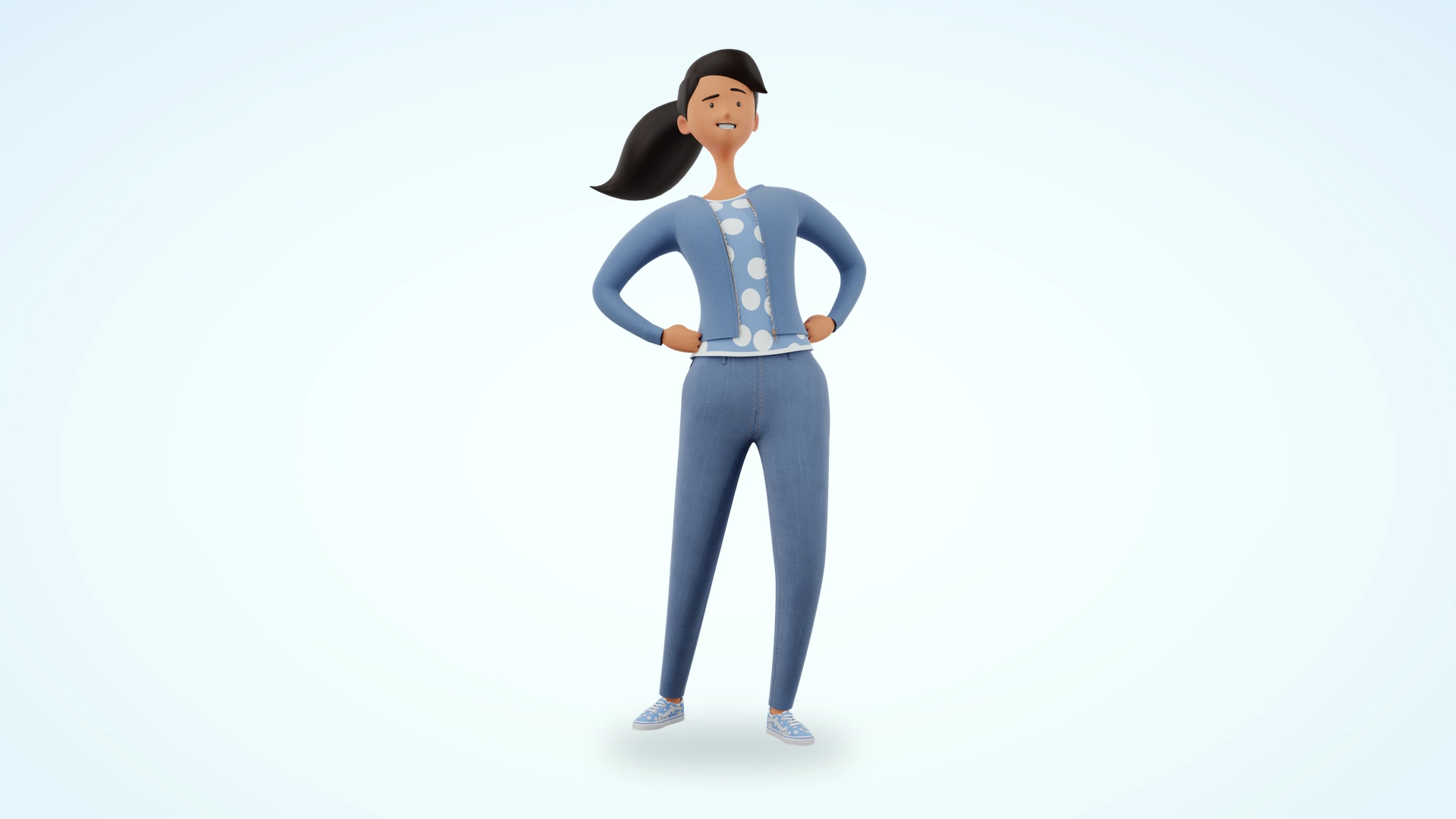 Jennifer and James cartoon 3D model preview 08