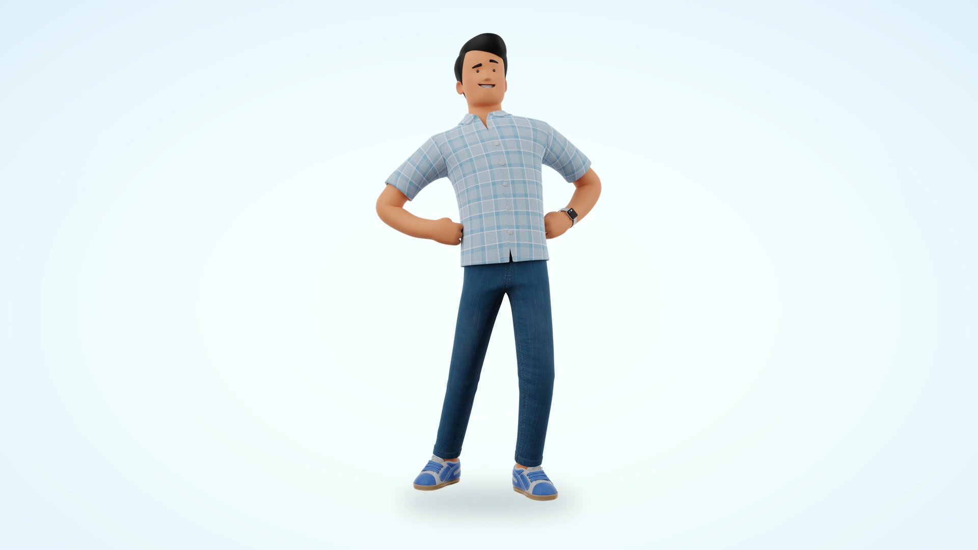 Jennifer and James cartoon 3D model preview 09