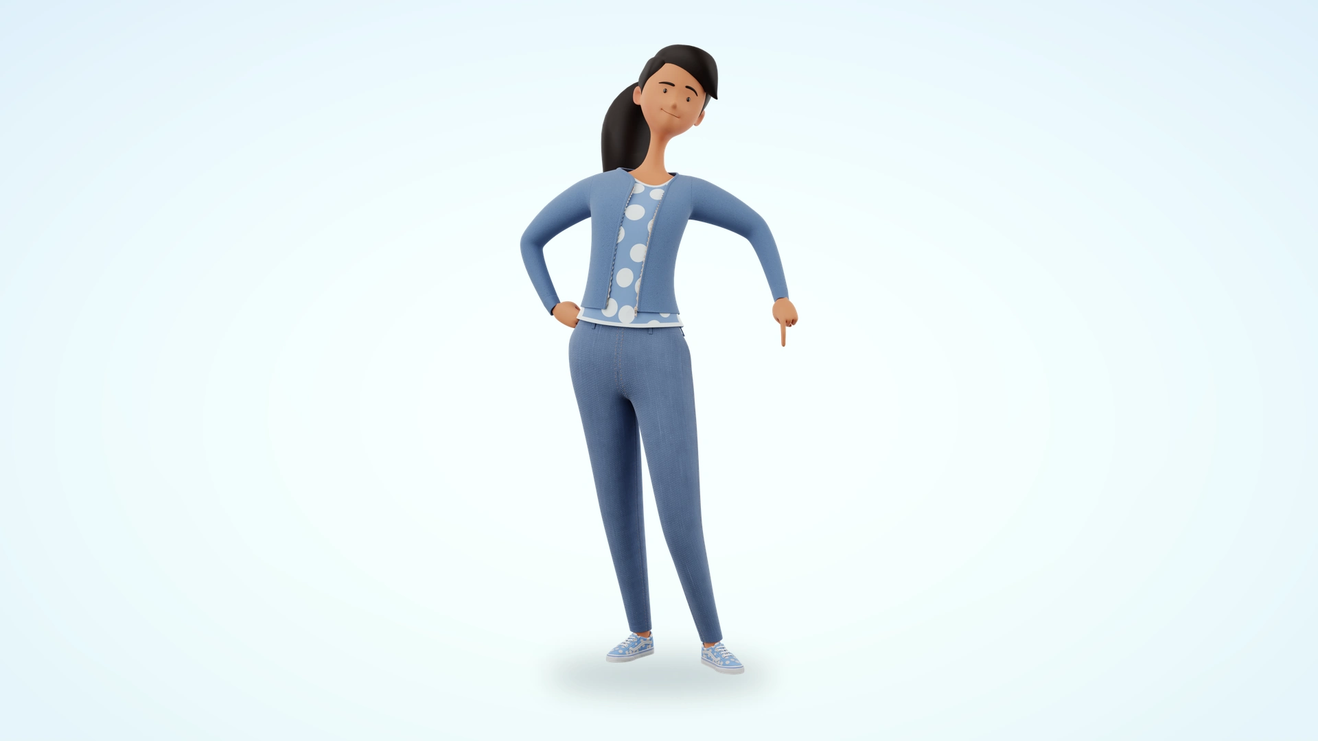 Jennifer and James cartoon 3D model preview 10