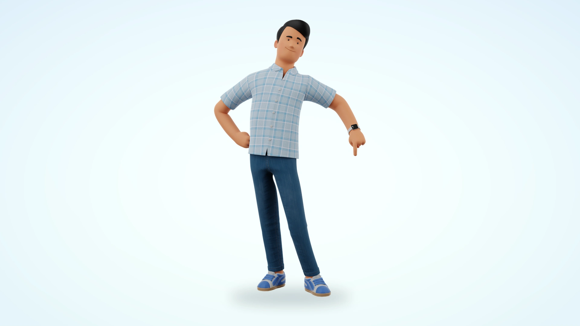 Jennifer and James cartoon 3D model preview 11