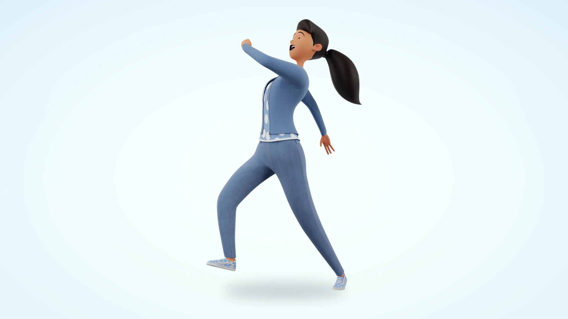 Jennifer and James cartoon 3D model preview 20