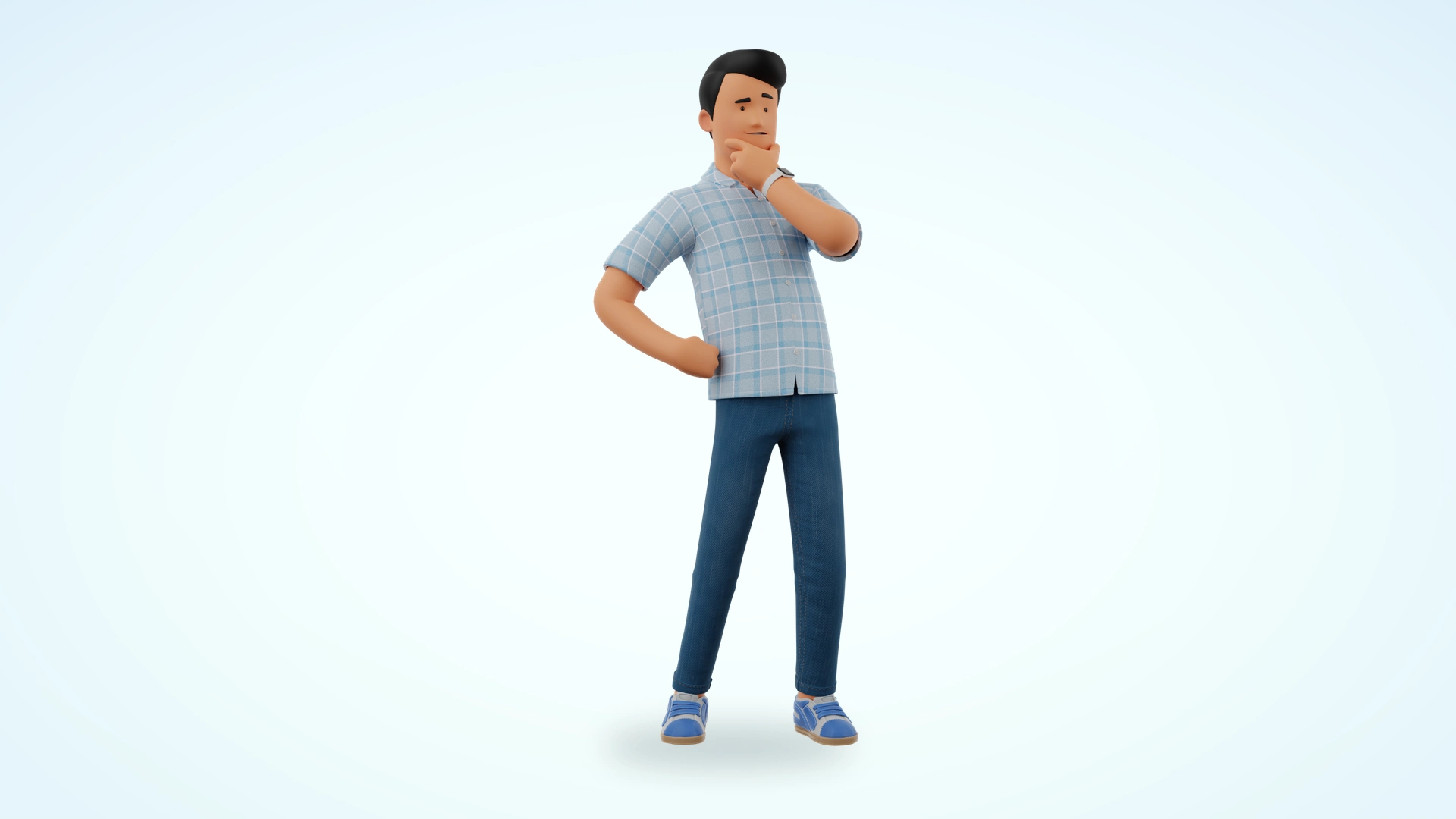 Jennifer and James cartoon 3D model preview 27