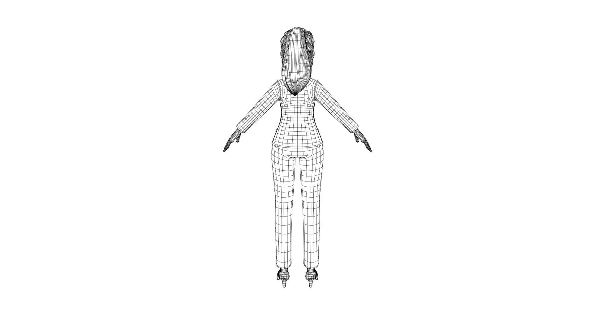 Secretary Business Woman Character 3D model professional render