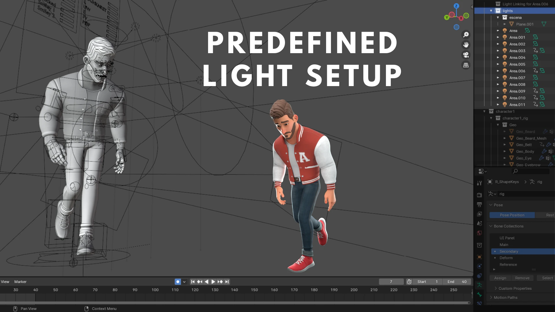University Student predefined light setup