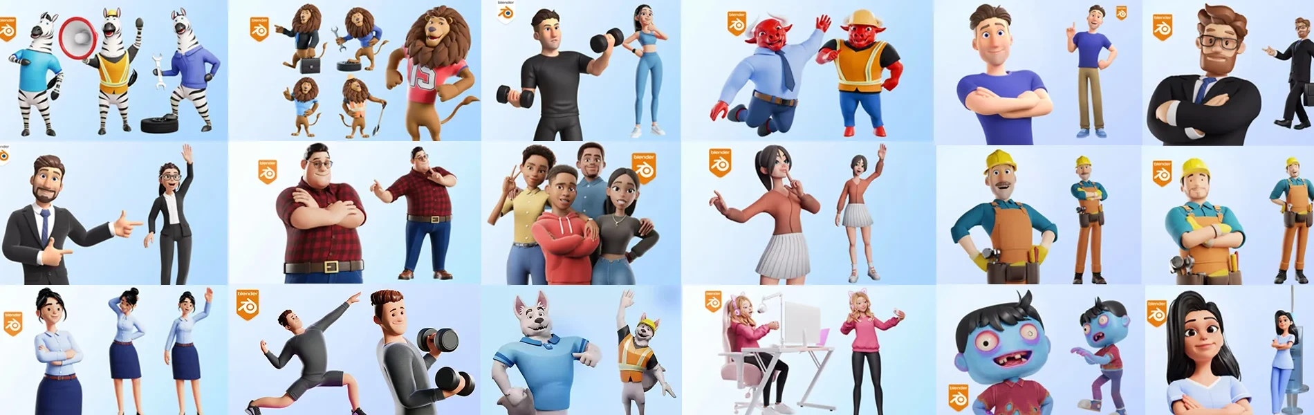 ThreeDee 3D models and stylized character collection
