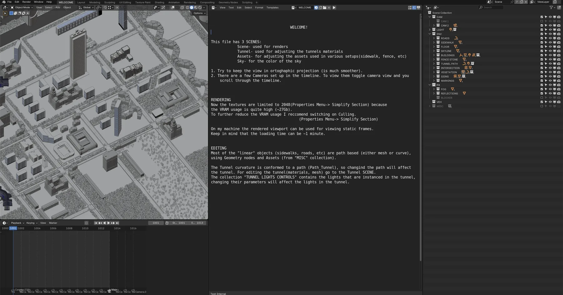 Organized Blender file handoff notes
