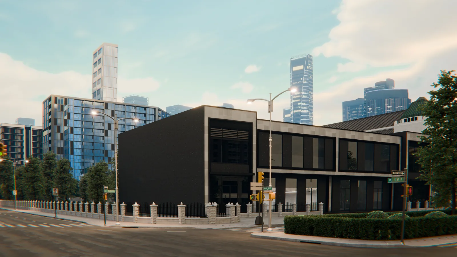 Final city environment street render
