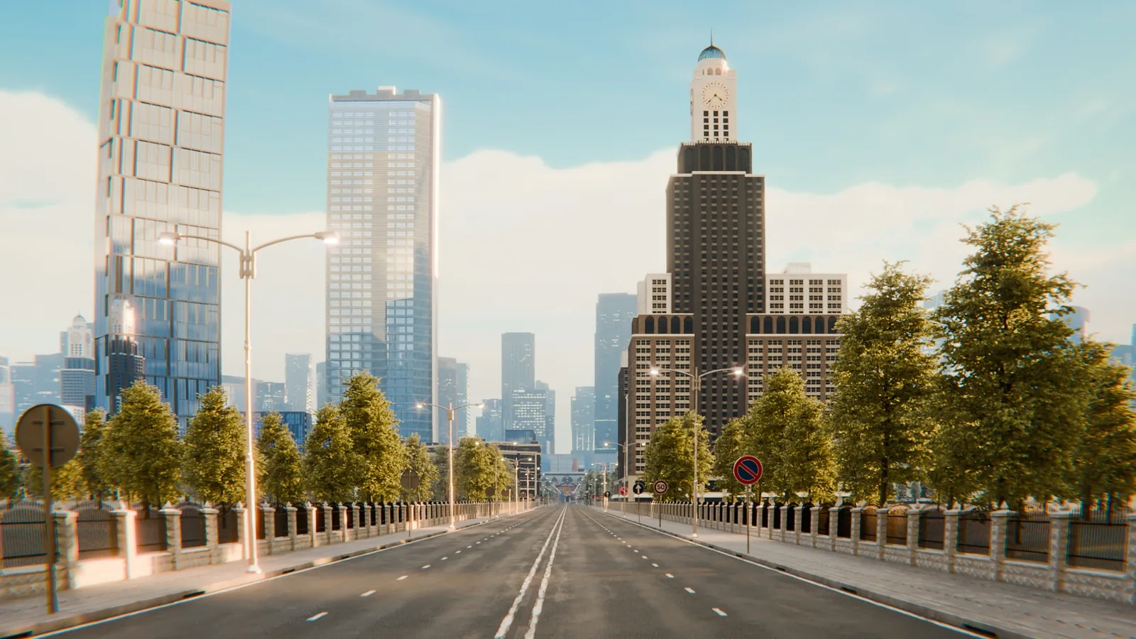 Final city environment street render