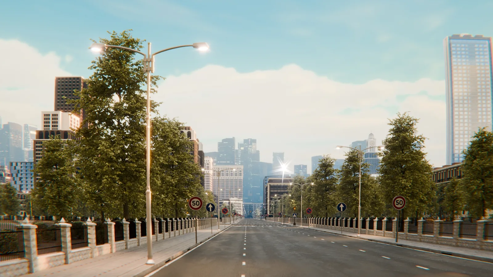 Final city environment street render