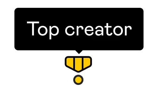Gumroad top 1 percent creator badge