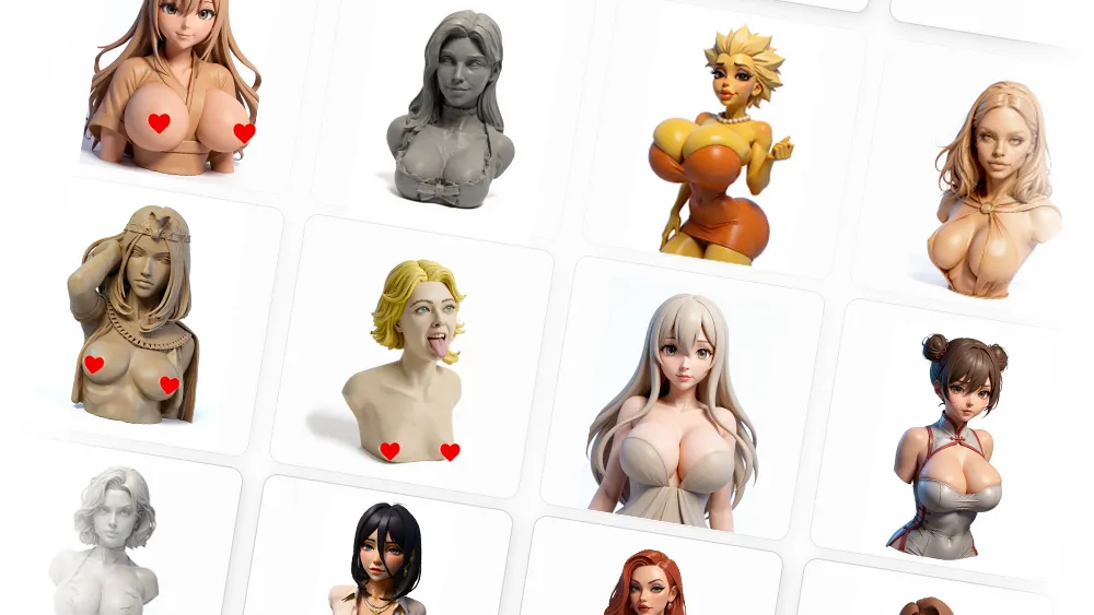 custom nsfw 3d print model created with AI