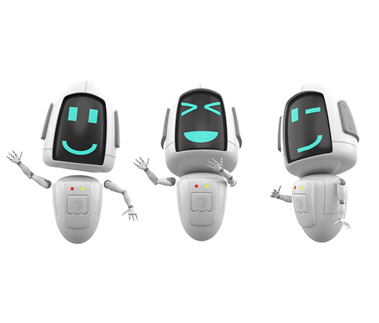 Cartoon robot in various poses