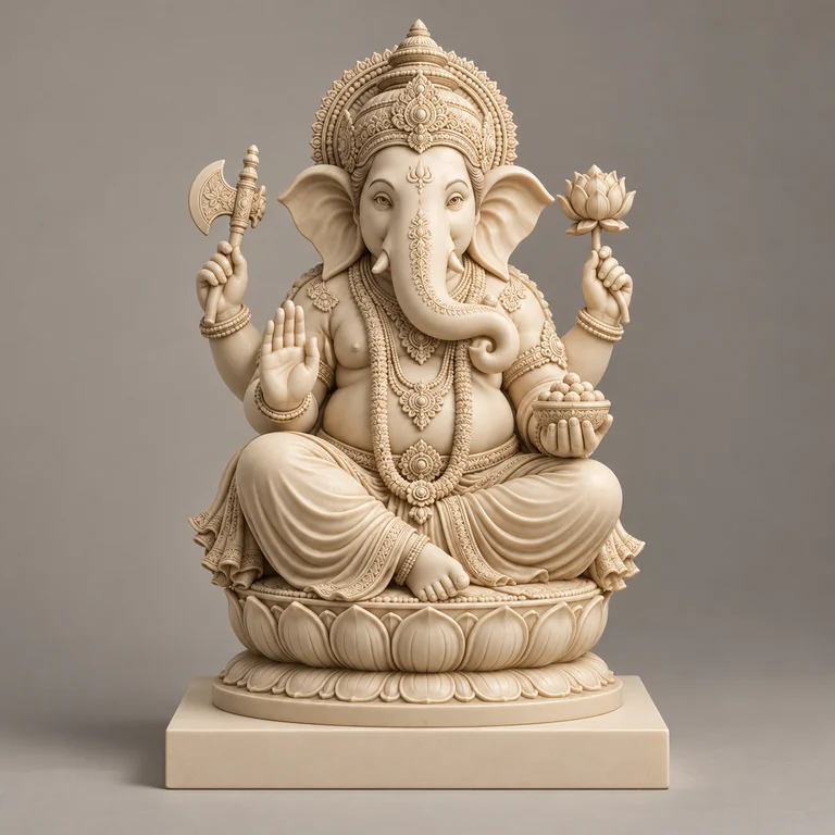 Ganesha Statue, clay-style reference preview