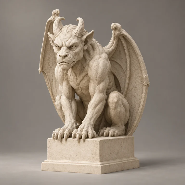 Gargoyle Statue, clay-style reference preview