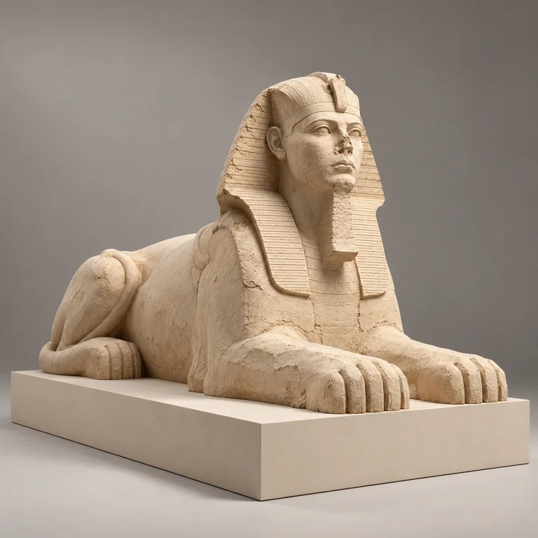 Great Sphinx Statue, clay-style reference preview