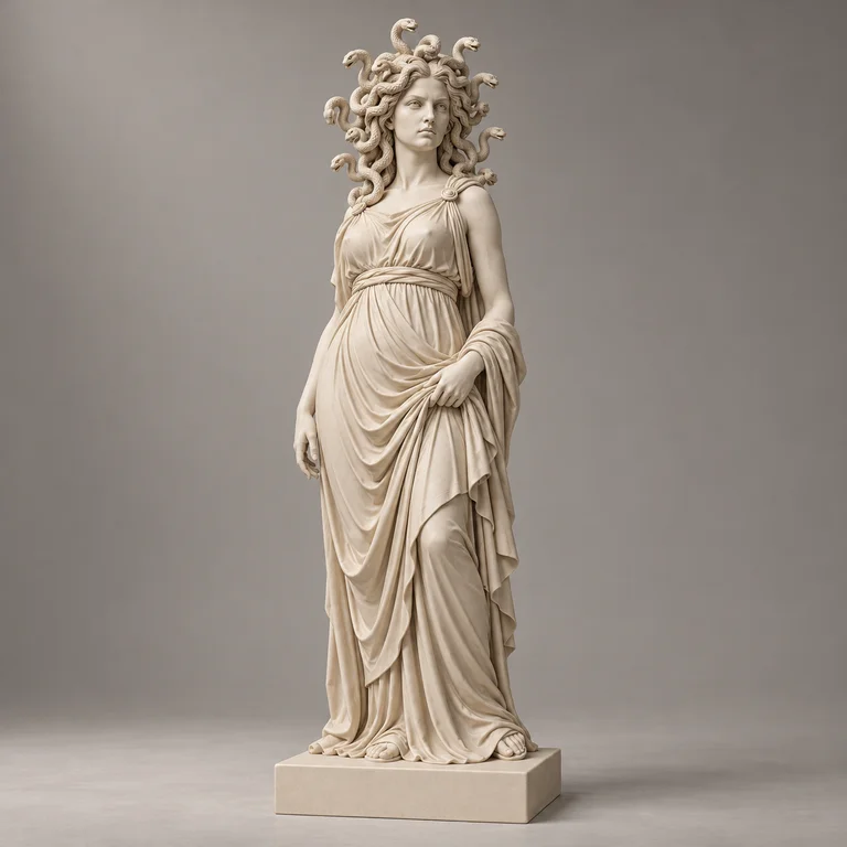 Medusa Statue, clay-style reference preview
