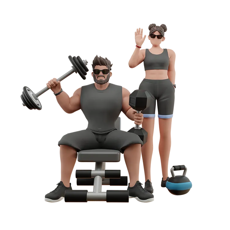 Muscular 3D Illustrations image