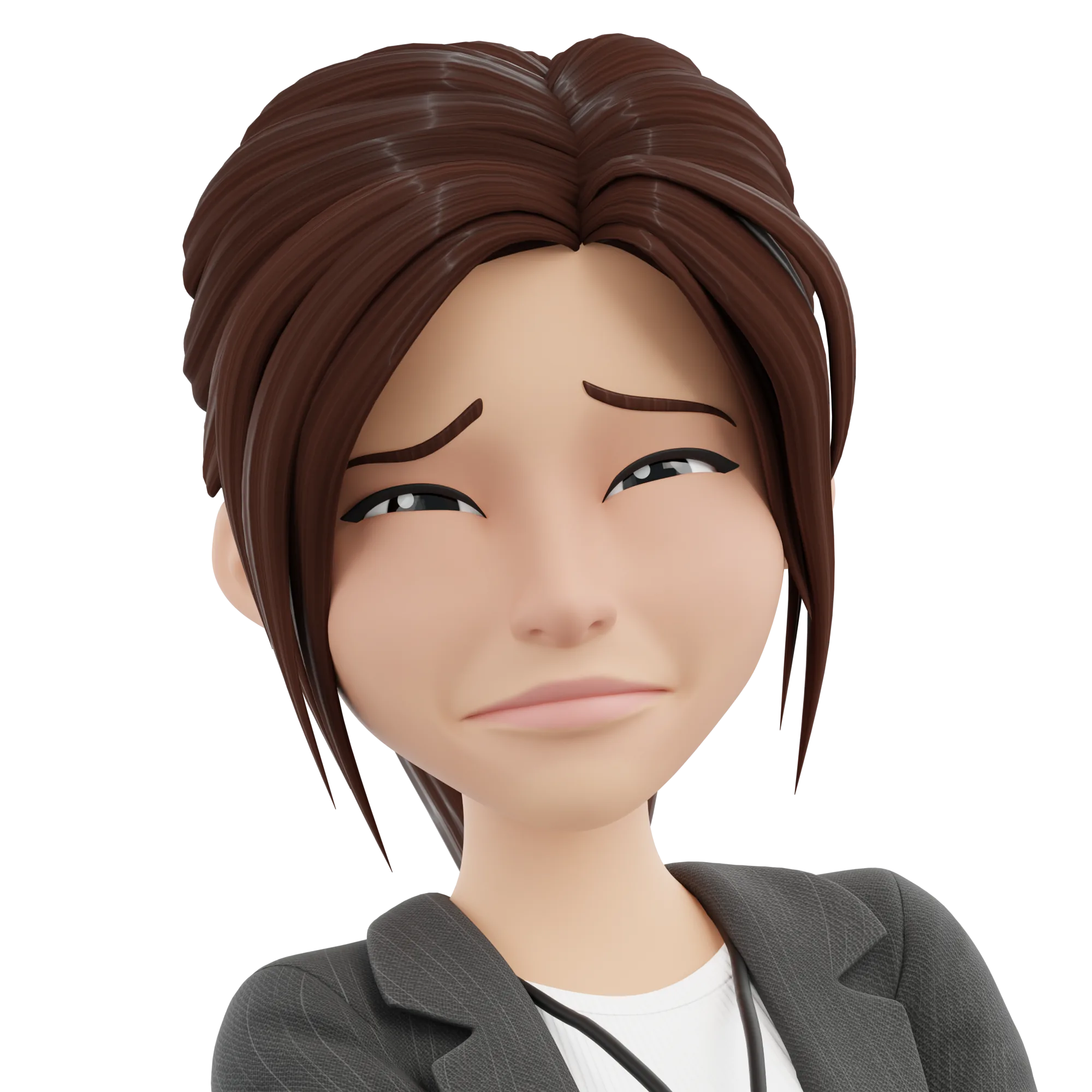 Business Casual Woman expression closeup 6