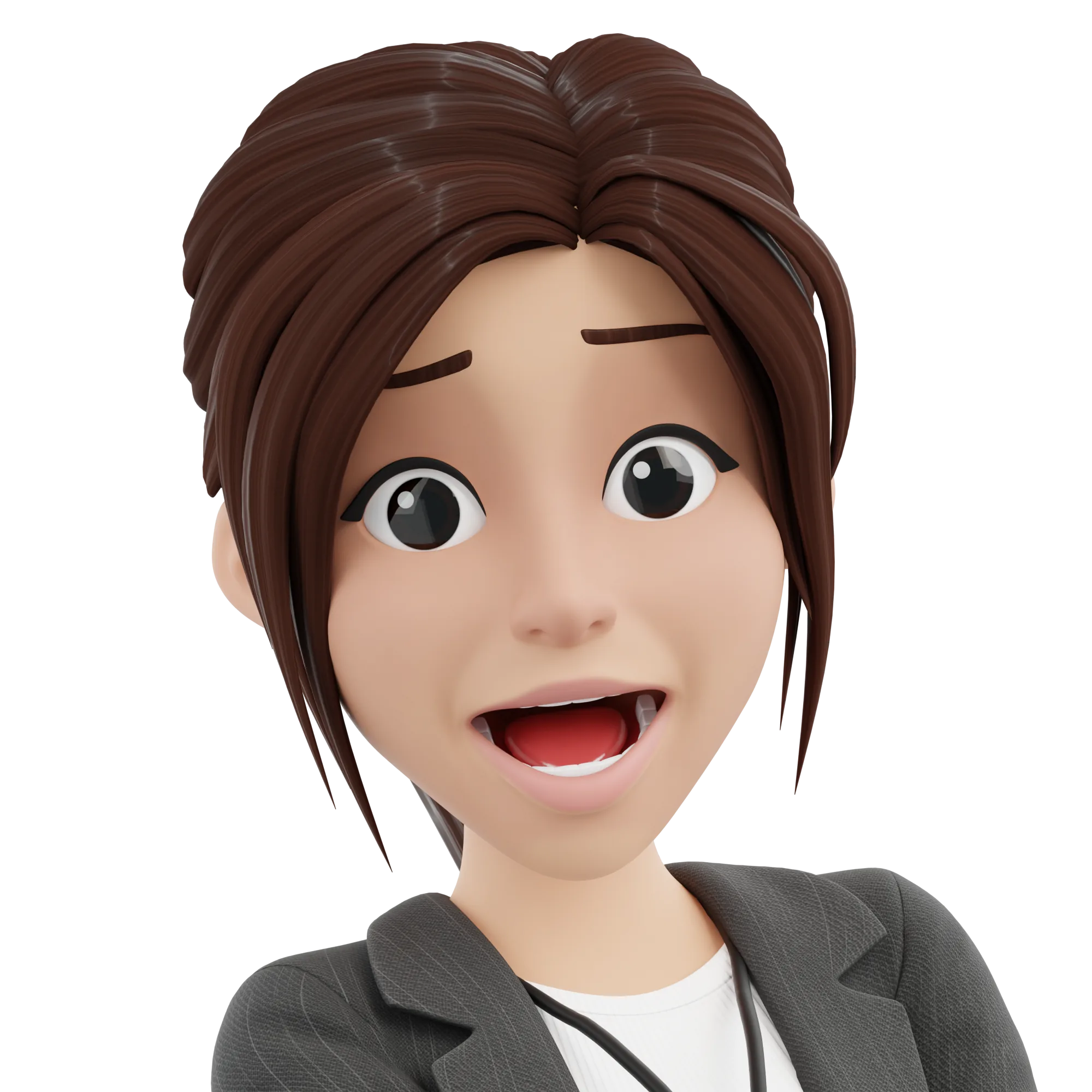 Business Casual Woman expression closeup 7